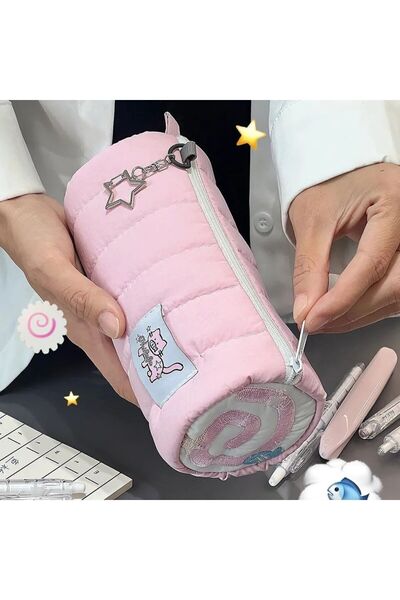 Kawaii حامل أقلام رصاص وردي اللون من فوفو ناروتامكي Y2k