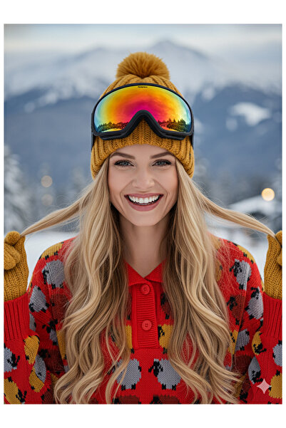 Namaste Vintage Red Color Sheep Pattern Polo Neck Knitwear Sweater