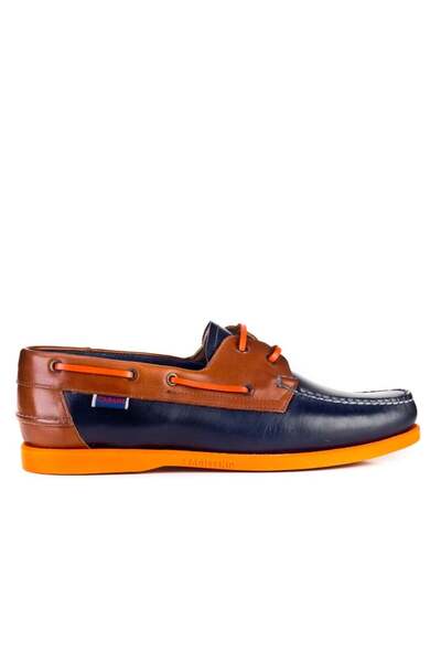 Cabani Genuine Leather Navy Blue Men's Shoes