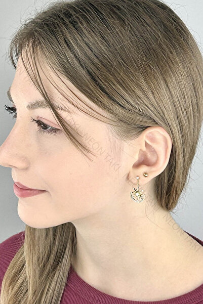 NE10 TAKI Zircon Stone, Dangle, Star Earrings 653, Gold Color