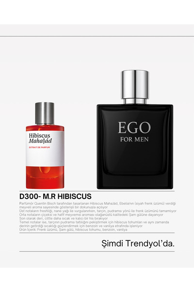homeartplus D300 - Ego 50 ml ( M.C HIBISCUS ) Delux Kalite Erkek Parfüm