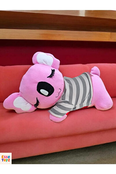Genel Markalar 65 cm Yatık Pembe Uykucu Koala Peluş Oyuncak – Yumuşak ve Sevi...