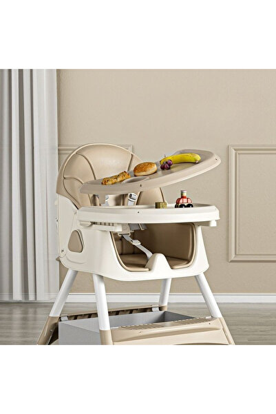 Toyska Baby and Child Dining Chair, Adjustable Backrest, Rocking Chair, Cream