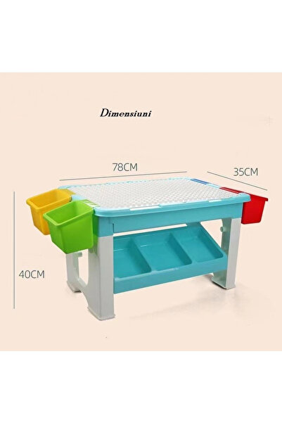 Toyska Construction play table, 69 pieces included
