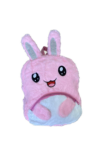 Toyska Ghiozdan din plus Iepuras Pink White, roz/alb