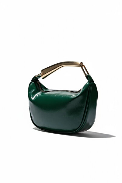 Begonia Women's Hand Sleeve and Shoulder Bag with Green Gold Design Handle