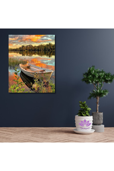 LİLYHOBBYLAND Sayılarla Boyama Hobi Seti Renkli Baskılı Kasnağa Gerili 50x65 ...