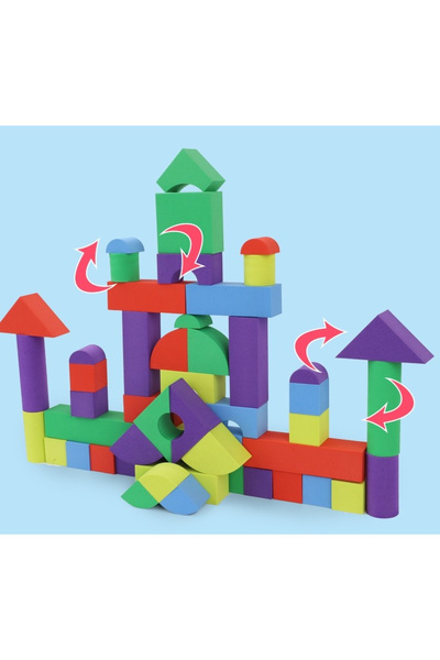 Toyska Set Blocuri de Constructie din Spuma 29 de Piese, Interactive