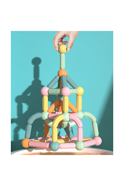 ONSHINE Educational magnetic construction game Sticks Building, 95 pieces, multicolor