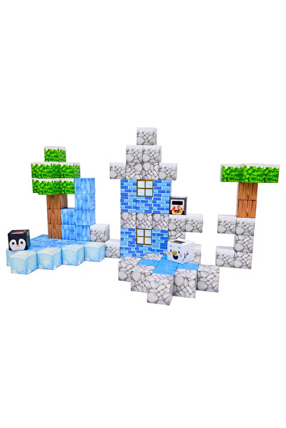 Toyska Creative Minecraft Ice magnetic cube set, 93 pieces, multicolor