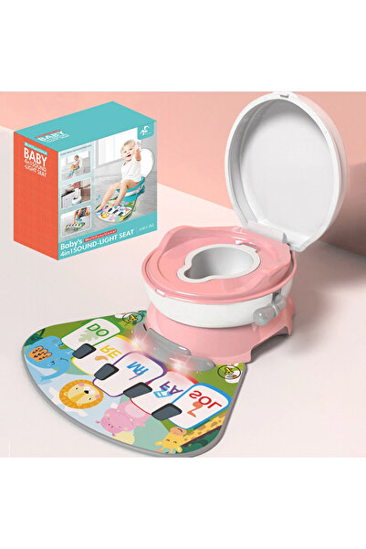 Toyska Potty with Removable Reducer and Musical Mat 4 in 1, Pink