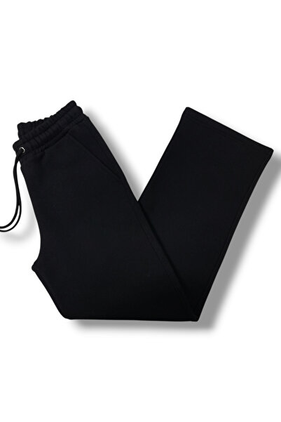 MASSMODA بيجامة شتوية سميكة للنساء - 3 خيوط، أرجل واسعة، بنطال رياضي صغير الحجم