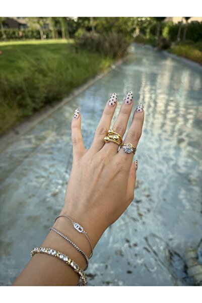 Xui Trend Marka Model Su Yolu Detaylı 2’li Bileklik Taşlı Bileklik