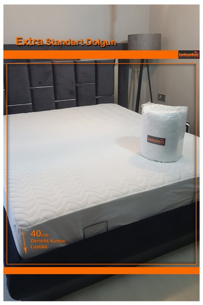 babadağ kolleksiyon Quilted Mattress Pad Fitted (Full Wrap) 180Gr. Fiber Fluffy