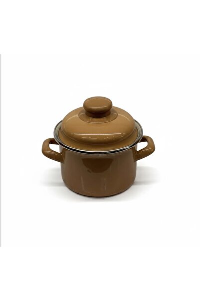 EmayeBurada Flame Enamel Mini Pot Egg Boiling Food and Sauce Pot 12cm 900ml