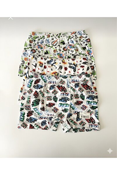 Öztürk Moda Tutku Çocuk Elastan Empirme Desenli Boxer – 3’lü Paket | Konforlu ve Şık Tasarım