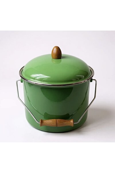 EmayeBurada Alev Emaye Renkli Bakraç 5 Lt Yoğurt Tenceresi Bakliyat Saklama T...