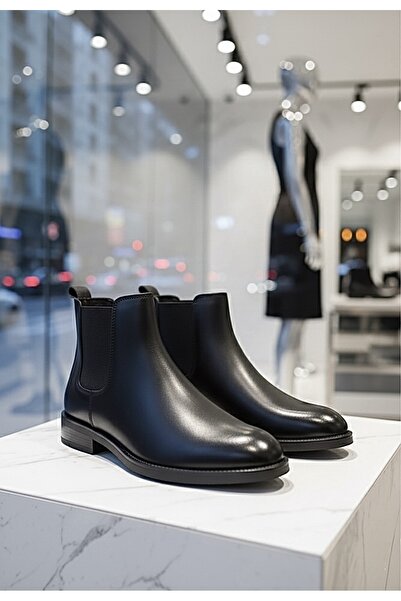 BENGAL %100 Hakiki Orjinal Deri Erkek Kışlık Bot Eva Taban