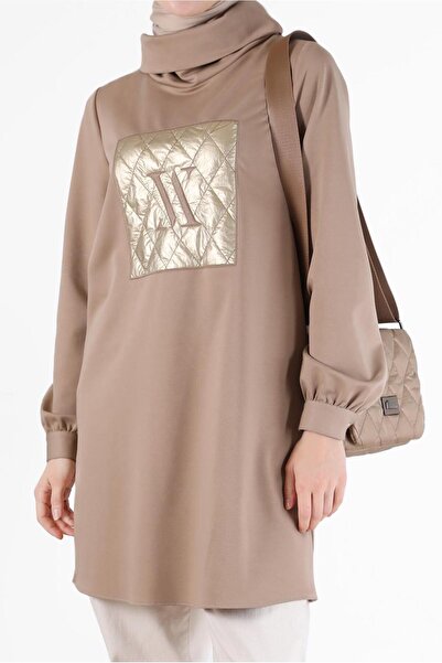 Alvina Τουνίκ με σχέδιο καπιτονέ - γιακάς με κορδόνια, μοντέλο 42289