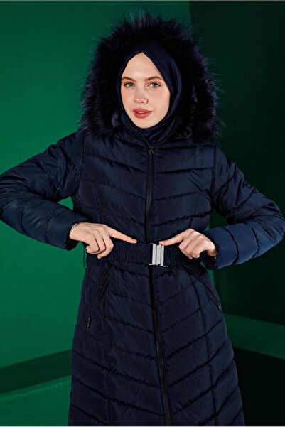 Alvina PALTON PUFF CU CAPUCĂ CU CUREA 90328