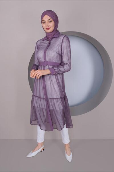 Alvina Size Button Towel Tunic 41400