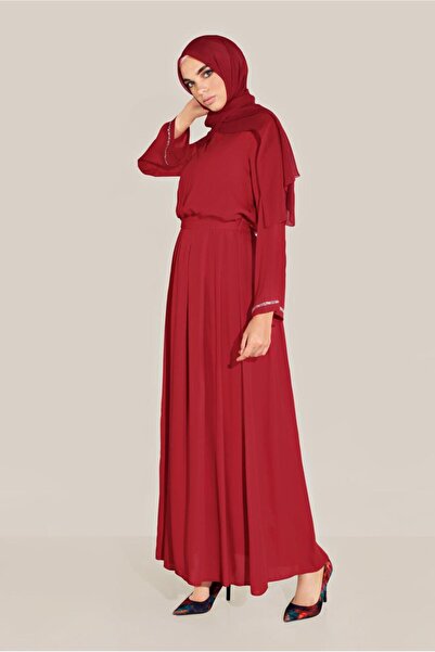 Alvina Beli Elastic Rhinestone Salaş Dress 40772