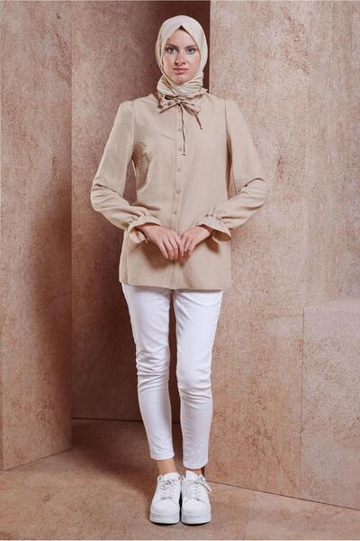 Alvina 44596 Model Tied Collar Blouse