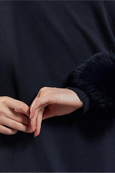 Alvina Knitwear Set 44950 - Fur Detailed Trousers