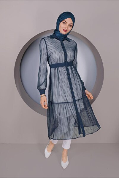 Alvina Size Button Towel Tunic 41400