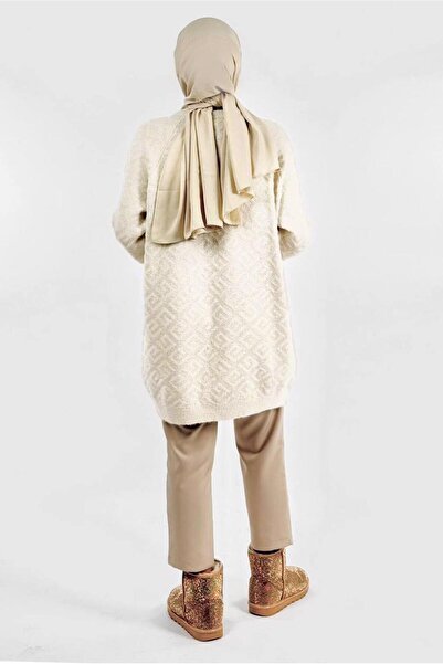TRENDTESETTÜR Women's Beige (Stone) Patterned Tunic t 62381