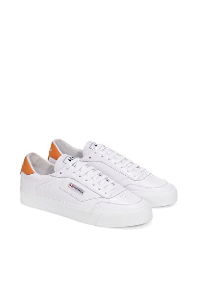 Superga 3843 Court Unisex Beyaz-Turuncu Sneaker