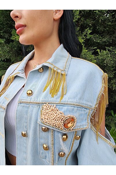 RENGARENG DENİM CEKET-TASARIM ÜRÜN -TAMAMI EL İŞÇİLİĞİDENİM CEKET-TASARIM ÜRÜN -TAMAMI EL İŞÇİLİĞİ