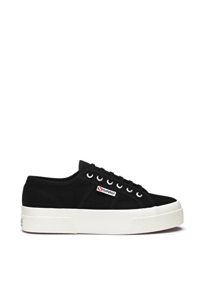 Superga 2740 Platform Unisex Siyah-Bej Sneaker