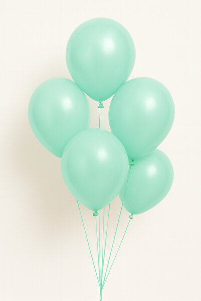 Parti dolabı 5'li Mint Yeşili Makaron Nane Mat Balon