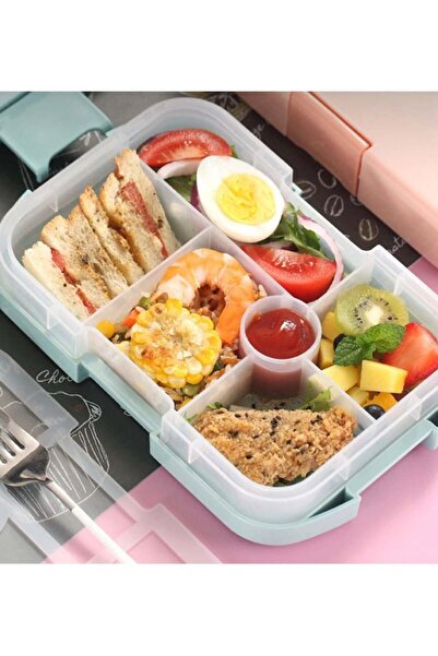 fulina 920 ML Children's Lunch Box,with 6 Compartments & 1 Silicone Seal,for Microwaves and Dishwashers
