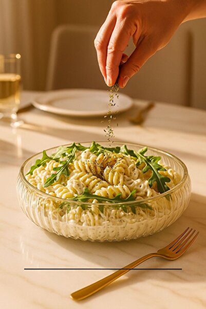 MadaMelya EL YAPIMI MEYVELİK 24 CM SUNUMLUK SALATALIK MAKARNA & KASE