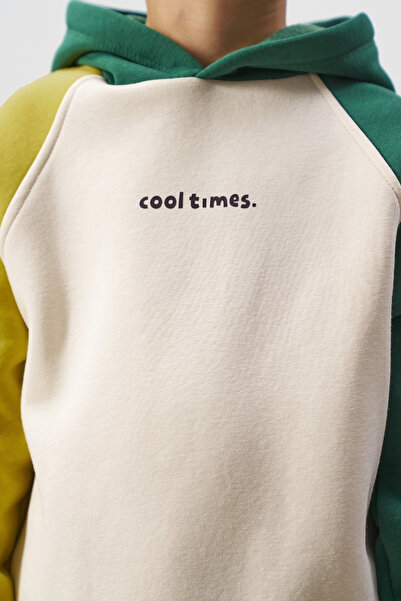 Minipodyum Σετ αθλητική φόρμα με εμπριμέ Color Block Boy's Bottom Top