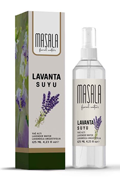 Masala Saf Lavanta Suyu 125 Ml %100 Doğal Yağlı Hidrosol - Tonik Lavender Flo...
