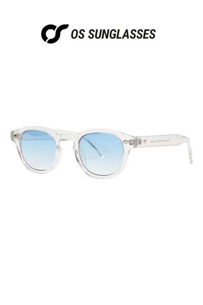 OS Sunglasses Ochelari de soare Berlin translucidi, albastru fumuriu, pentru bărbați și femei