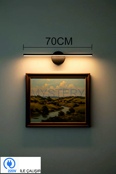 MYSTERY Siyah Banyo Duvar Ayna Tablo Koridor Cafe Hotel Aydınlatması Led Flüt Aplik Günışığı