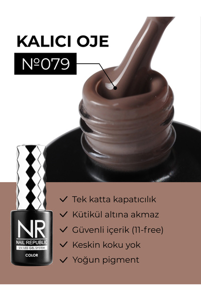 Nail Republic Kalıcı Oje NR Vintage 079 – Sıcak Vintage Renk, Profesyonel Jel...