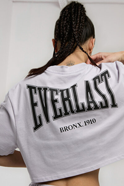 EVERLAST Евър Класикс Дамска комфортна къса тениска в лилаво