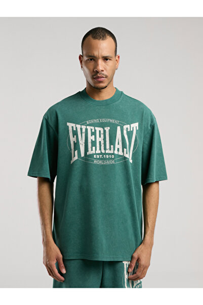 EVERLAST Αυθεντικό ανδρικό μπλουζάκι Boxing Oversize Σκούρο Πράσινο