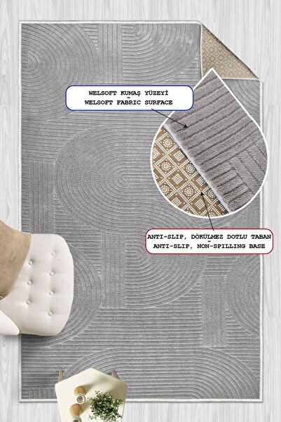 Pelura Halı Soft Textured Nordic Decorative Non-Slip Base Washable Runner Entrance Hall Carpet Living Room Carpet