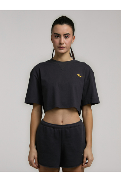 EVERLAST Ever Classics Wmn Comfort Smoked Women's Crop T-Shirt