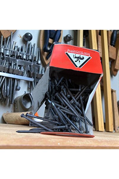 golden team علبة 50 مسمار فولاذ صلب أسود – متين ومقاوم للصدأ للخشب والمعدن وا...