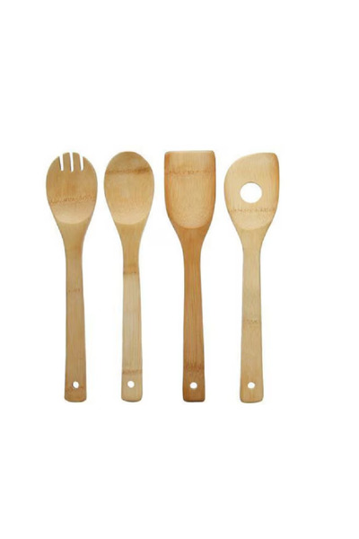 Clino Set of 4 kitchen spoons, 5five Simply Smart, Bamboo, Beige