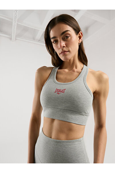 EVERLAST Ever Essentials Gray Melange Women's Cotton Sports Bra