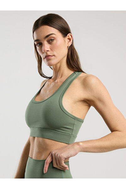 EVERLAST Everfit Training Essentials Χακί Γυναικείο Αθλητικό Σουτιέν με Στήριγμα Πλάτης