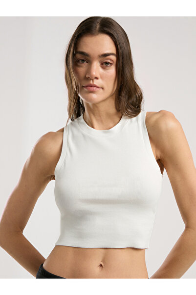 EVERLAST Ever Relaxed Rib White Γυναικείο εσώρουχο με παχιά λουριά